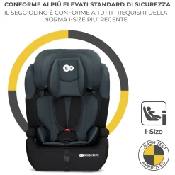 KinderKraft seggiolino auto comfort up i-size black 76-150 cm