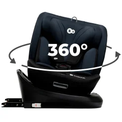 KinderKraft seggiolino auto i-grow i-size black 40-150cm con base girevole