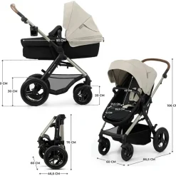 KinderKraft trio moov 2 air moonlight grey