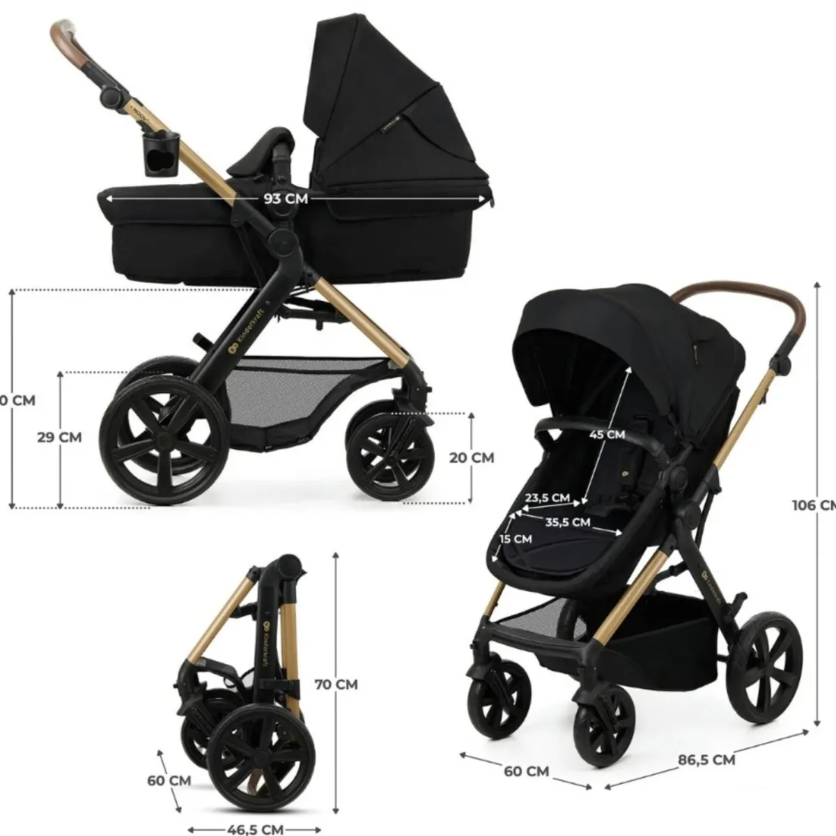 KinderKraft trio moov 2 pure black