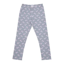 Mawi Legging bimba quadretti bianchi/neri stampati