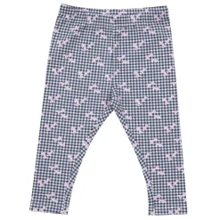 Mawi Legging bimba quadretti bianchi/neri stampati