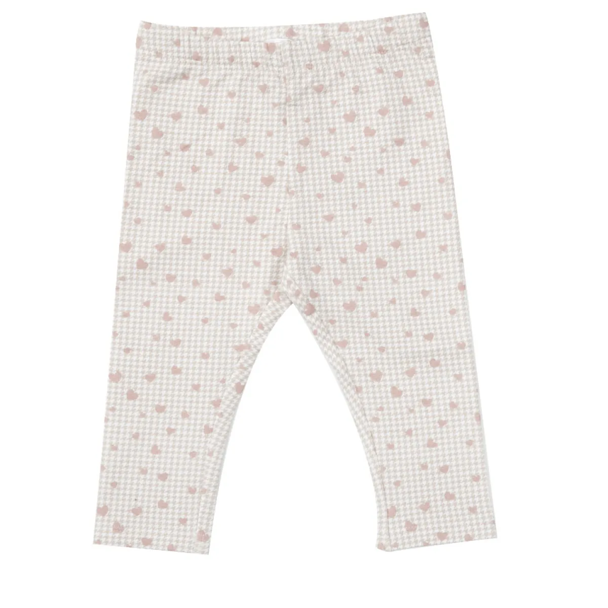 Mawi Legging felpato bimba beige trama a quadri