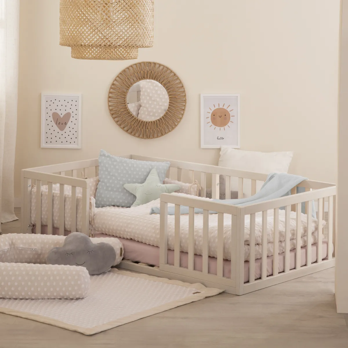 ROBA GMBH Lettino montessori 70×140 naturale sbiancato – roba