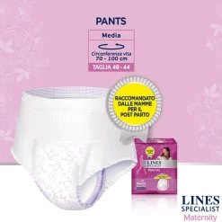 Lines specialist mutandine assorbenti post parto misura large – 10 pz