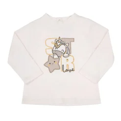 Mawi Lupetto interlock bimba panna stampato “unicorno”