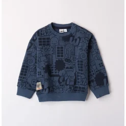 Mignolo Maglia felpa fantasia avio