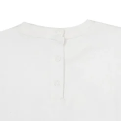 Mawi Maglia french terry manica lunga bimba bianca stampa “orsetto”