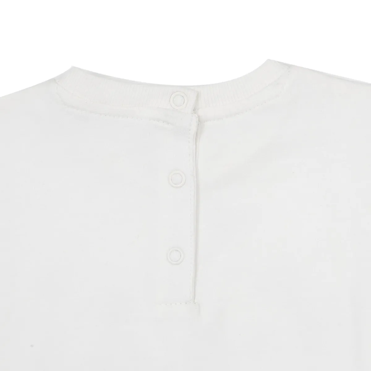 Mawi Maglia french terry manica lunga bimba bianca stampa “orsetto”