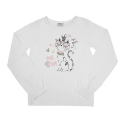 Mawi Maglia jersey manica lunga bimba bianca stampata