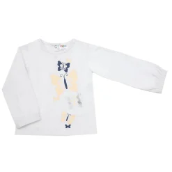 Mawi Maglia manica lunga bimba bianca stampata