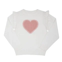 Mawi Maglia tricot bimba panna con rouches