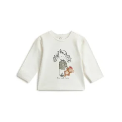 Chicco Maglietta a maniche lunghe panna stampata bimba e orsetto –