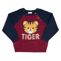 Mawi Maglione tricot bimbo e/bordeaux “tiger”