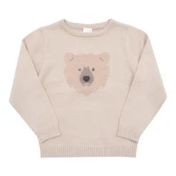 Mawi Maglione tricot bimbo panna “orso”