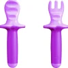 Mam dipper set, set posate con forchetta e cucchiaio, 6+ mesi, rosa