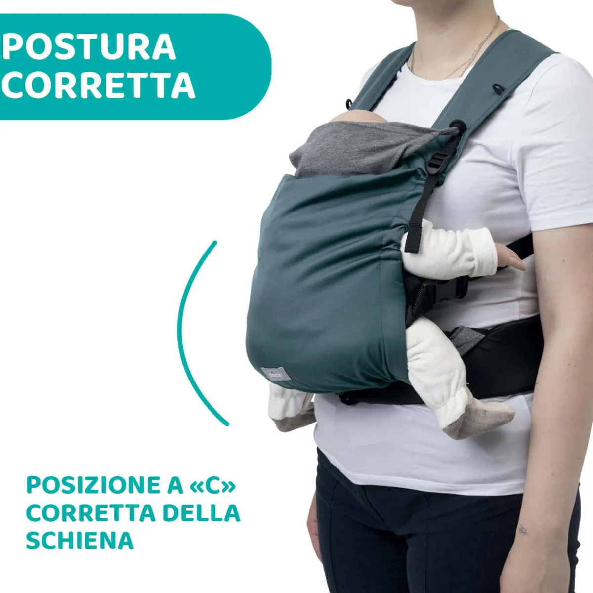 Chicco Marsupio skin fit green wood