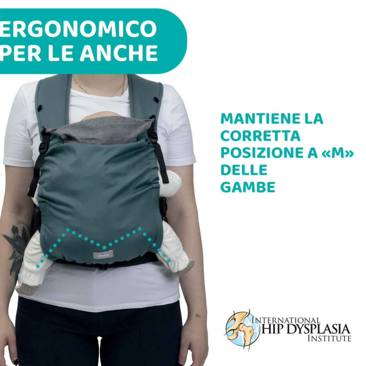 Chicco Marsupio skin fit green wood