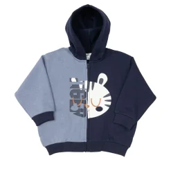 Mawi – cardigan fpa bicolore c/cappuccio e st