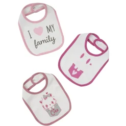 Mawi – pack x3 bavaglini interlock c/stampa girl