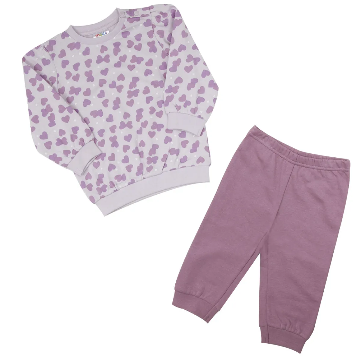 Mawi – pig. 2pz gl felpa baby f ao cuori