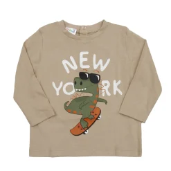 Mawi – t-sh ml jersey bicolore con stampa