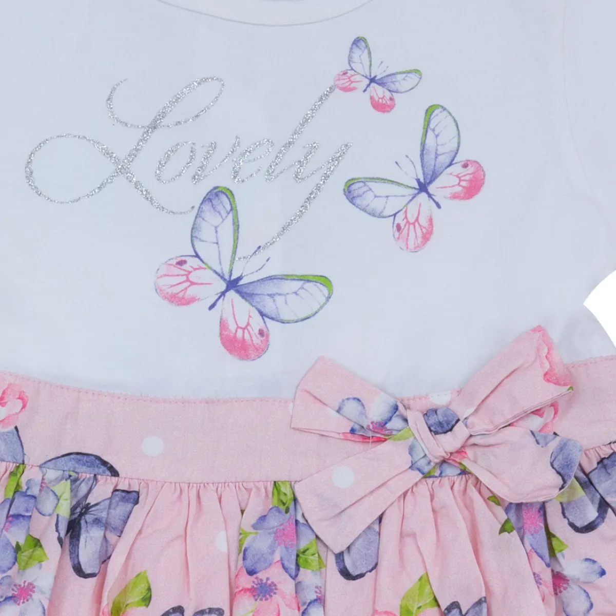 Mawi abito manica corta stampa farfalle