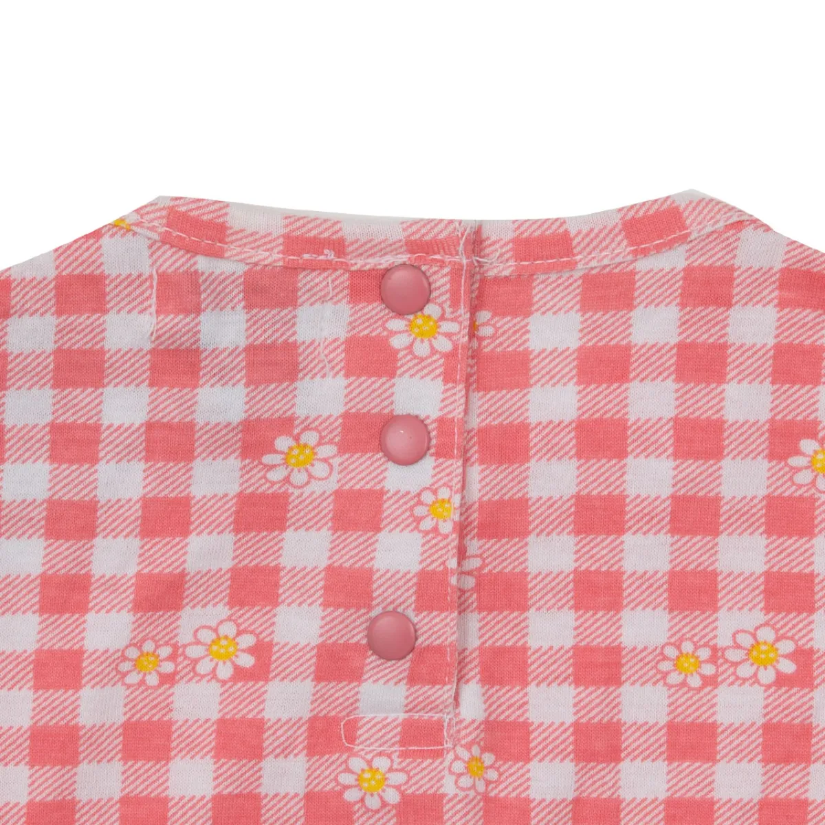 Mawi abito manica corta vichy stampa fiori