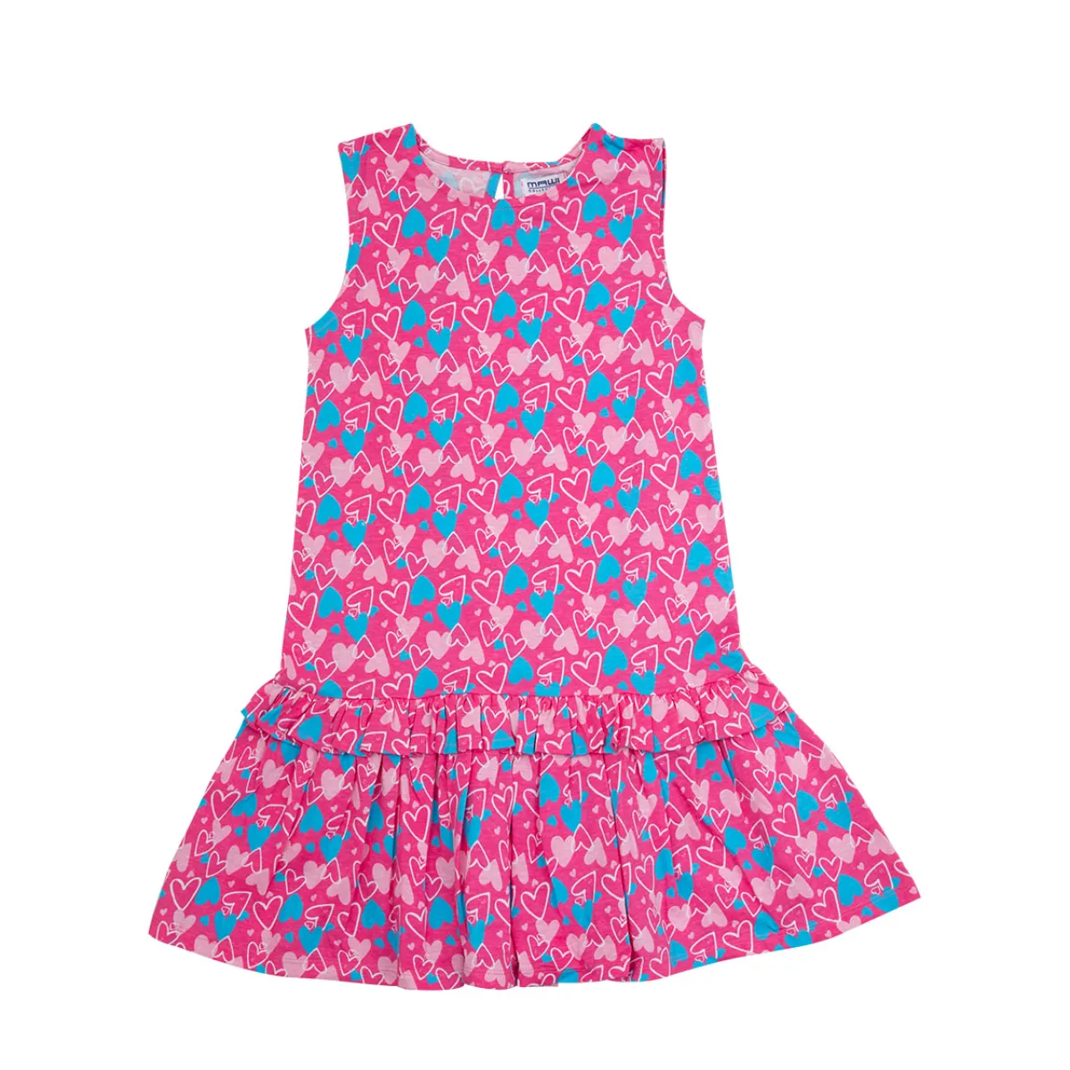 Mawi abito senza maniche stampa cuori