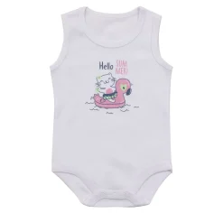 Mawi body canotta costina con stampa