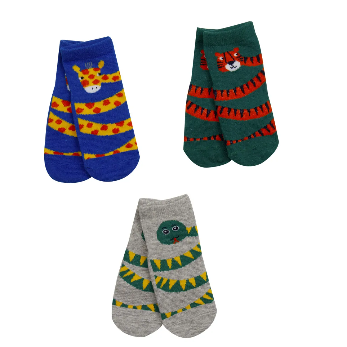 Mawi calza corta bimba pack x3 animali 15/18