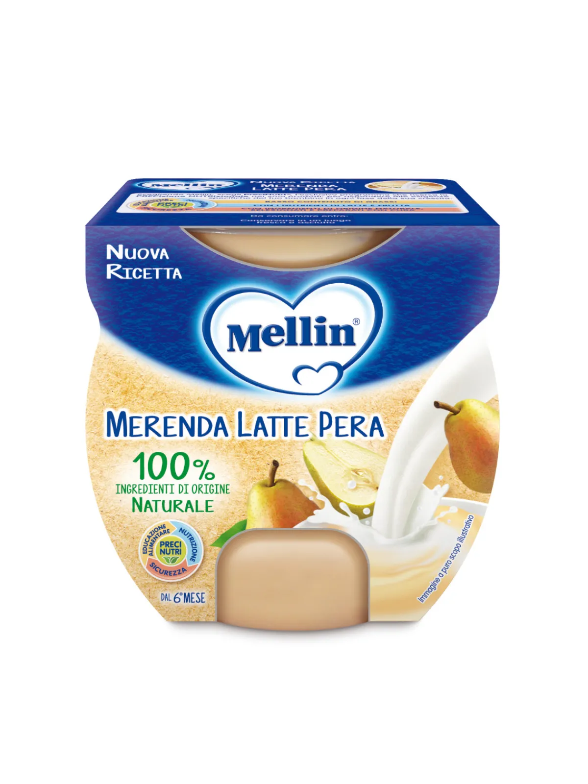 Mellin – merenda latte pera 2×100 gr