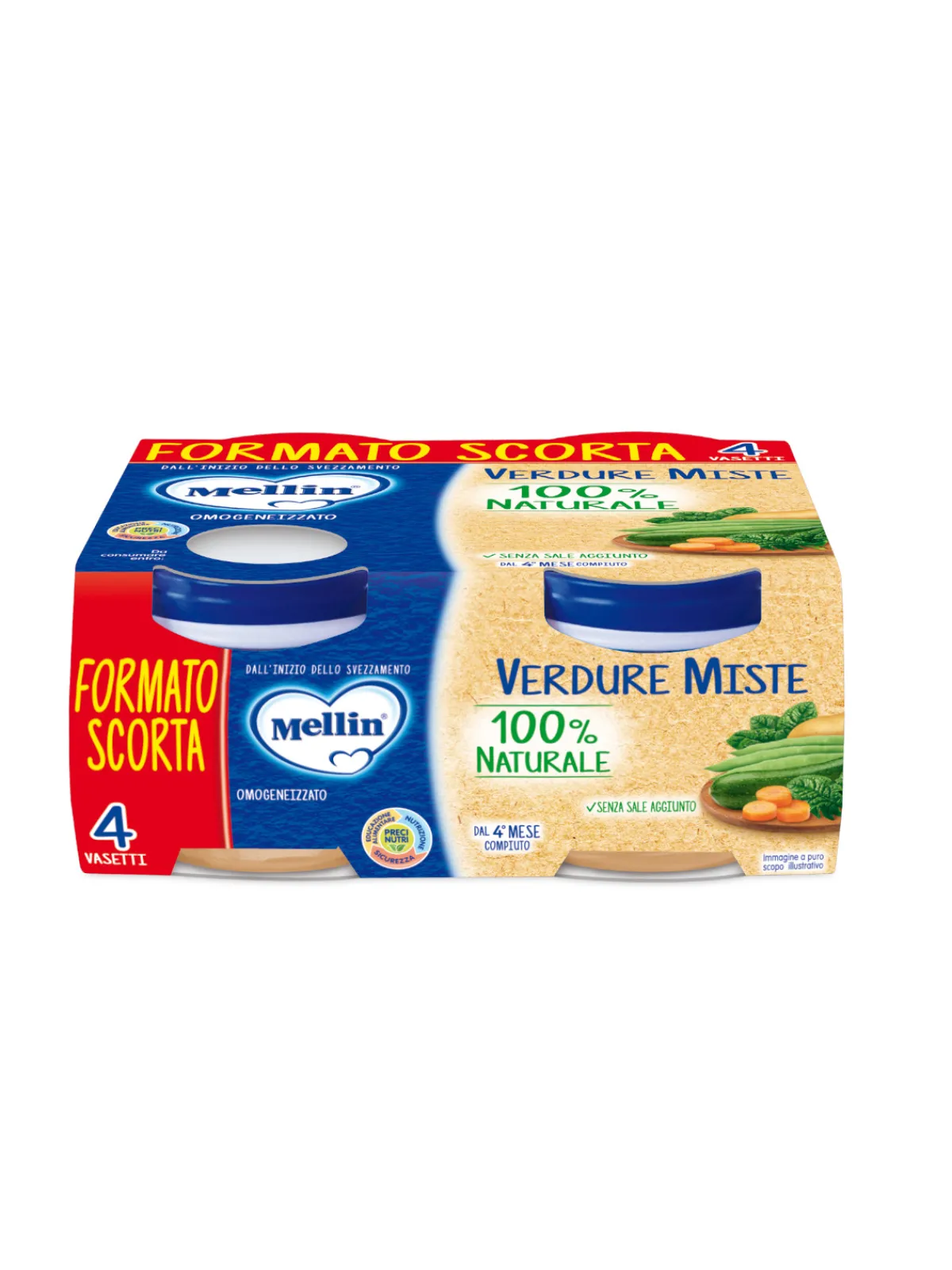 Mellin – omogeneizzato verdure miste 4×80 gr