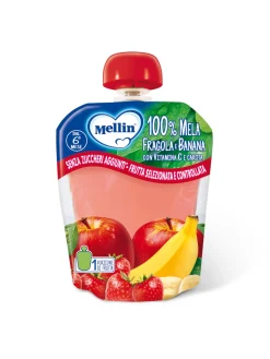 Mellin – pouch mela fragola banana 90 gr