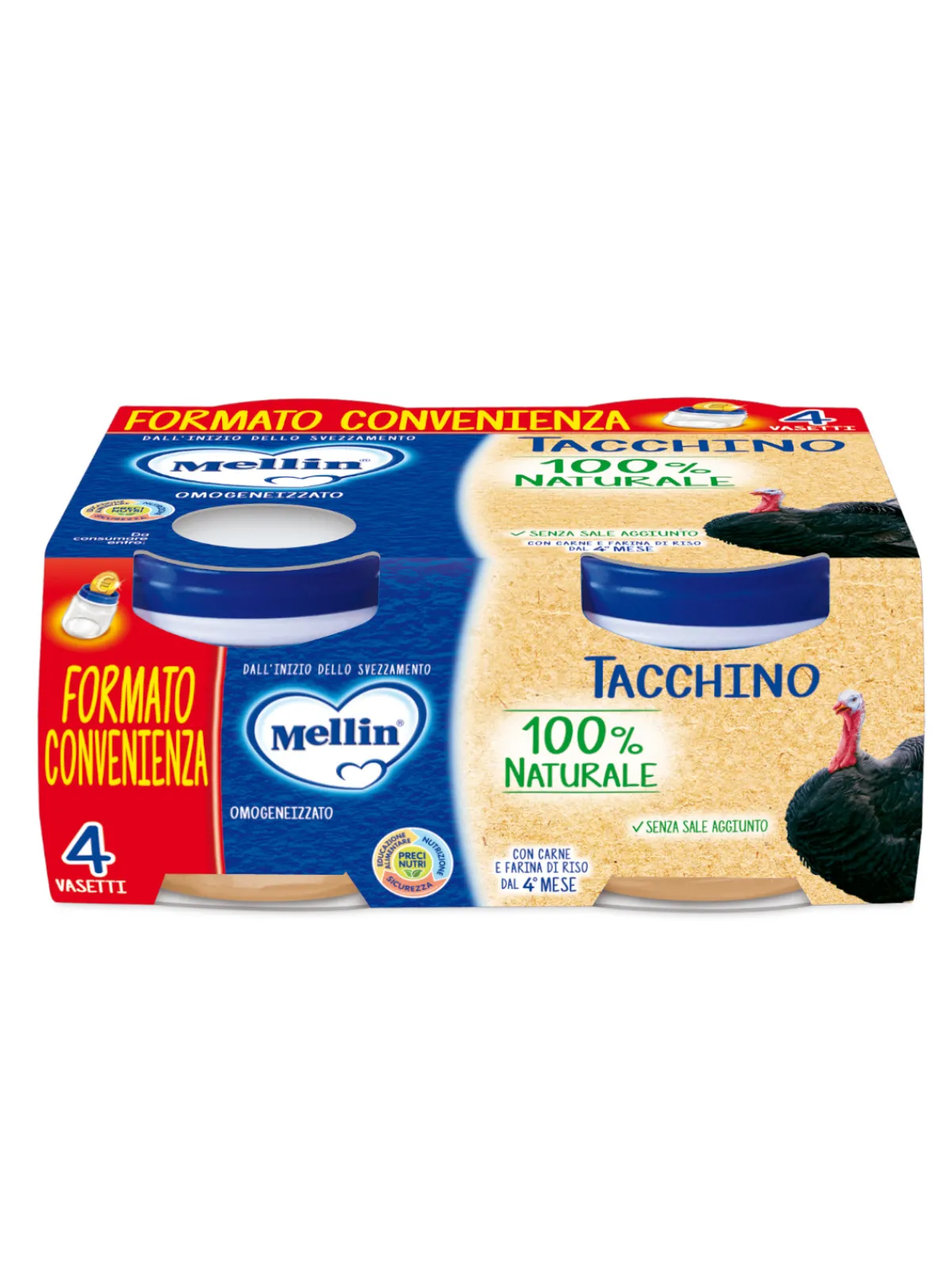 Mellin omogeneizzato tacchino 4×80 gr