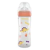 Neo Baby Neobaby biberon plastica collo largo silicone 250ml flusso regolabile arancione 2m+