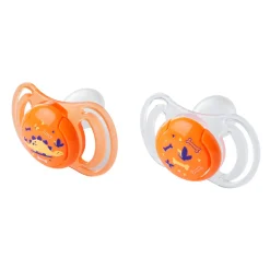 Neo Baby Neobaby succhietto anatomico silicone mini 0m+ arancione 2pz
