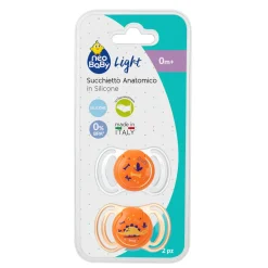 Neo Baby Neobaby succhietto anatomico silicone mini 0m+ arancione 2pz