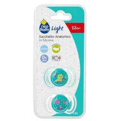 Neo Baby Neobaby succhietto anatomico silicone maxi 12m+ verde 2pz