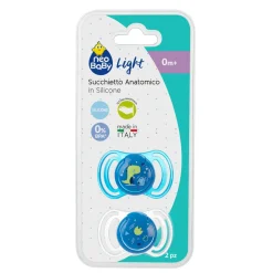 Neo Baby Neobaby succhietto anatomico silicone mini 0m+ blu 2pz