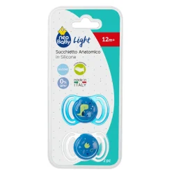 Neo Baby Neobaby succhietto anatomico silicone maxi 12m+ blu 2pz