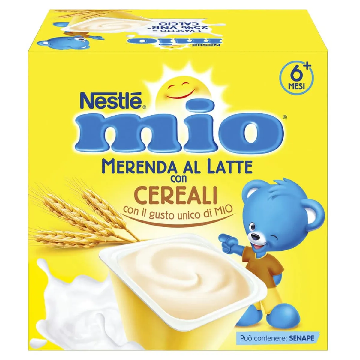 Nestlé mio merenda al latte cereali da 6 mesi, 4 vasetti da 100g