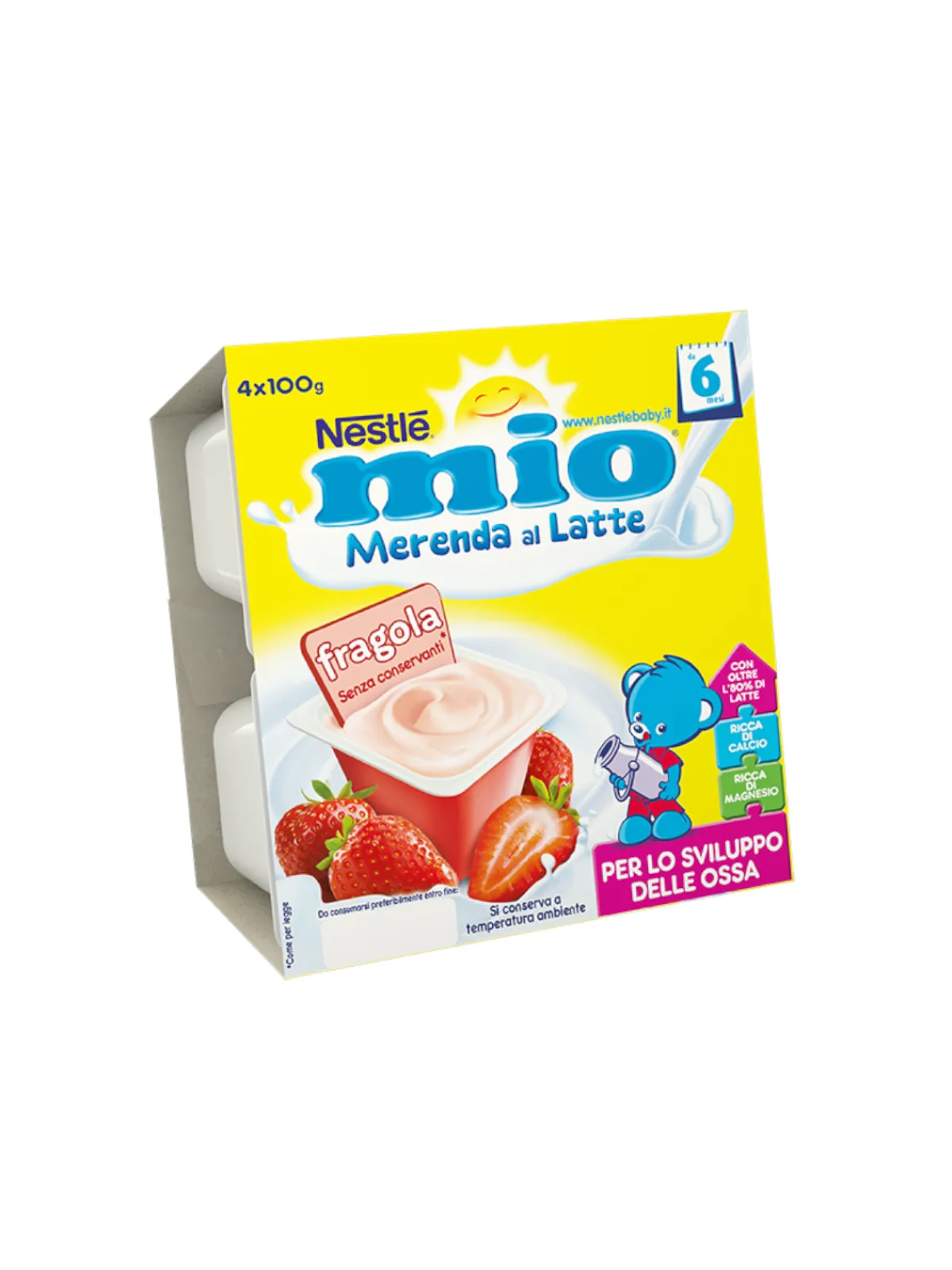 Nestlé Nestle’ – merenda lattea fragola 4×100 gr