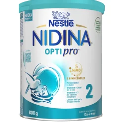 NESTLE' Nidina optipro 2 da 6 mesi, latte di proseguimento in polvere, latta da 800g – nestlé