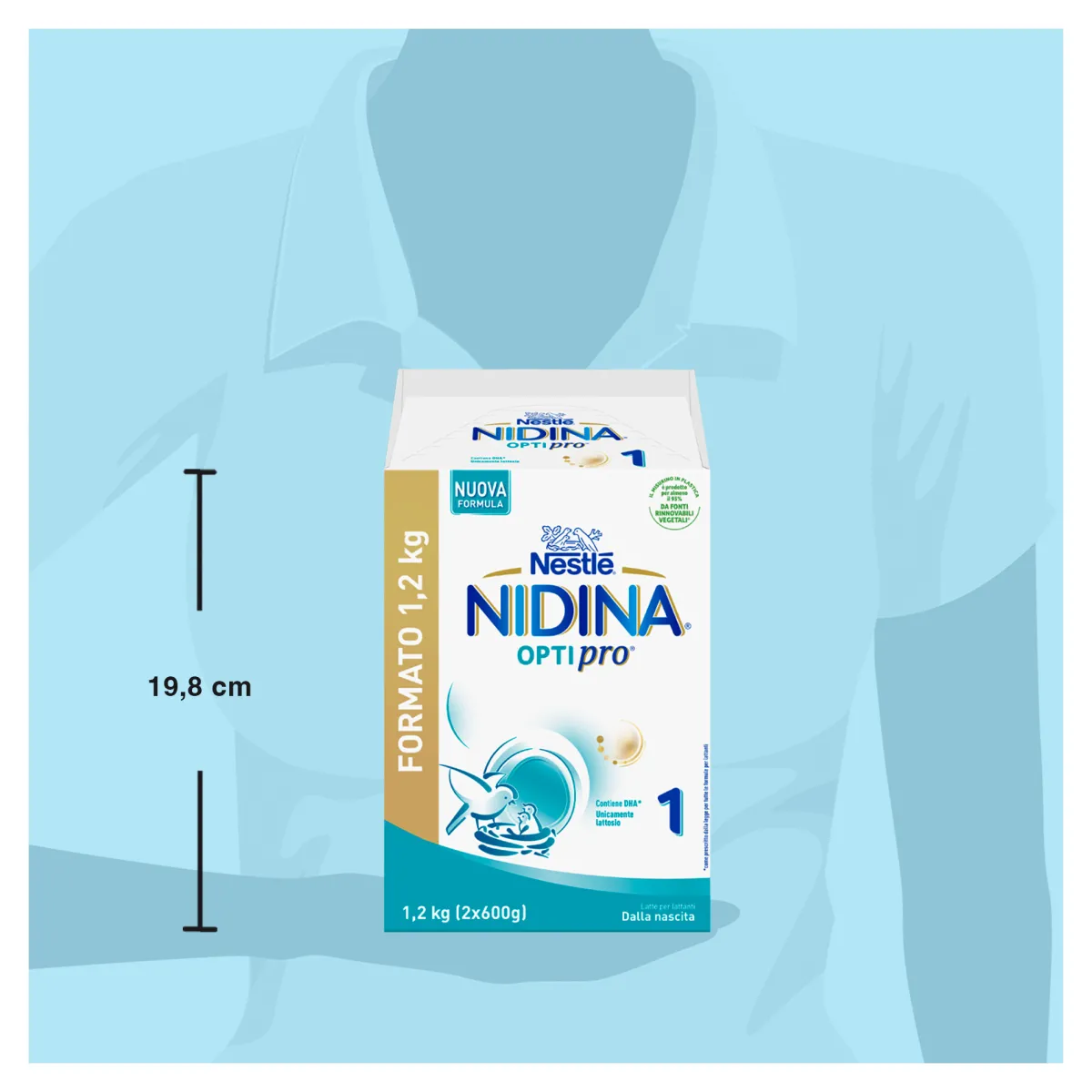 NESTLE' Nidina optipro 1 dalla nascita latte in polvere – 1.2 kg (2x600g) -nestlé