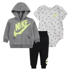 Nike kids body just do it toss 3 unità grigio- chicco