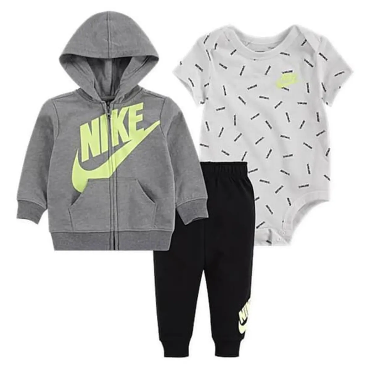Nike kids body just do it toss 3 unità grigio- chicco