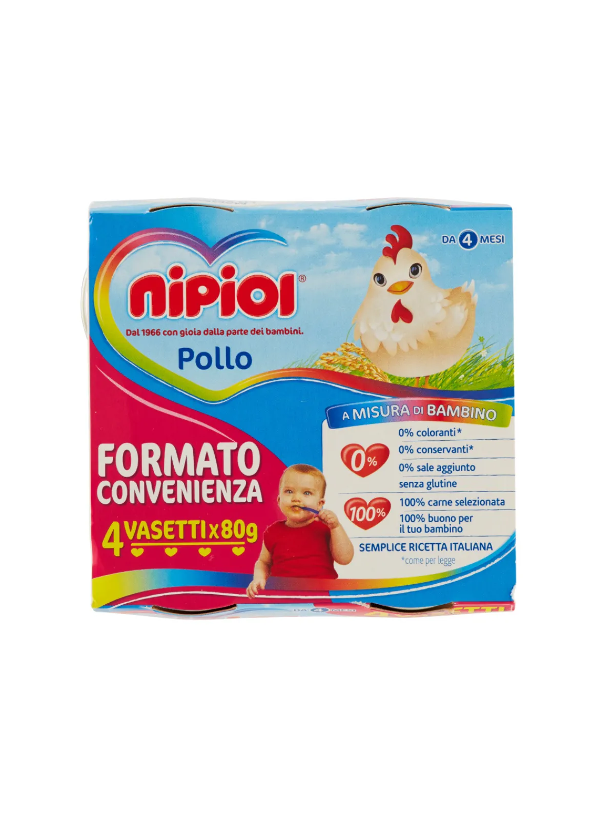 Nipiol – omogeneizzato pollo – 4x80g