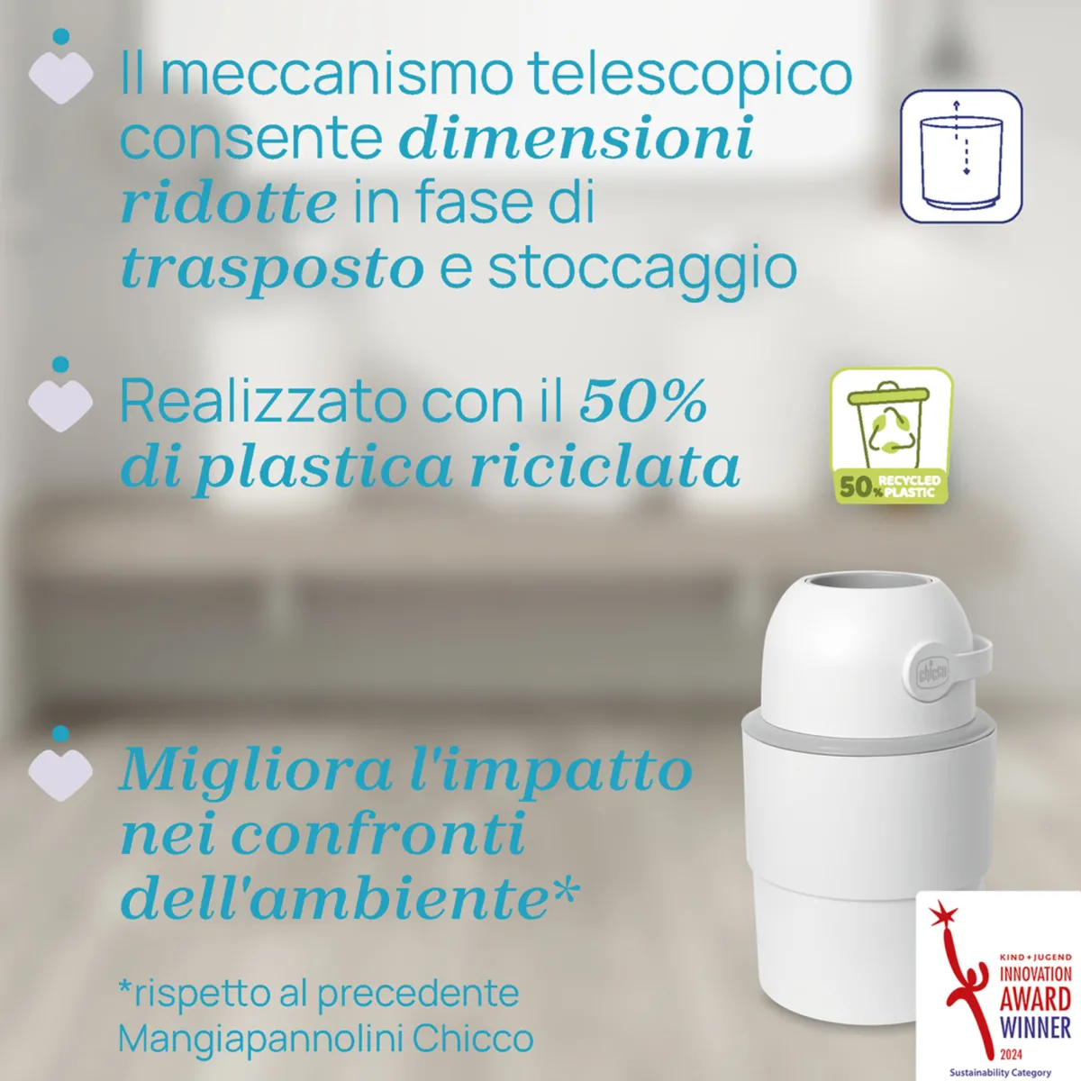Chicco Odour off mangiapannolini telescopico –