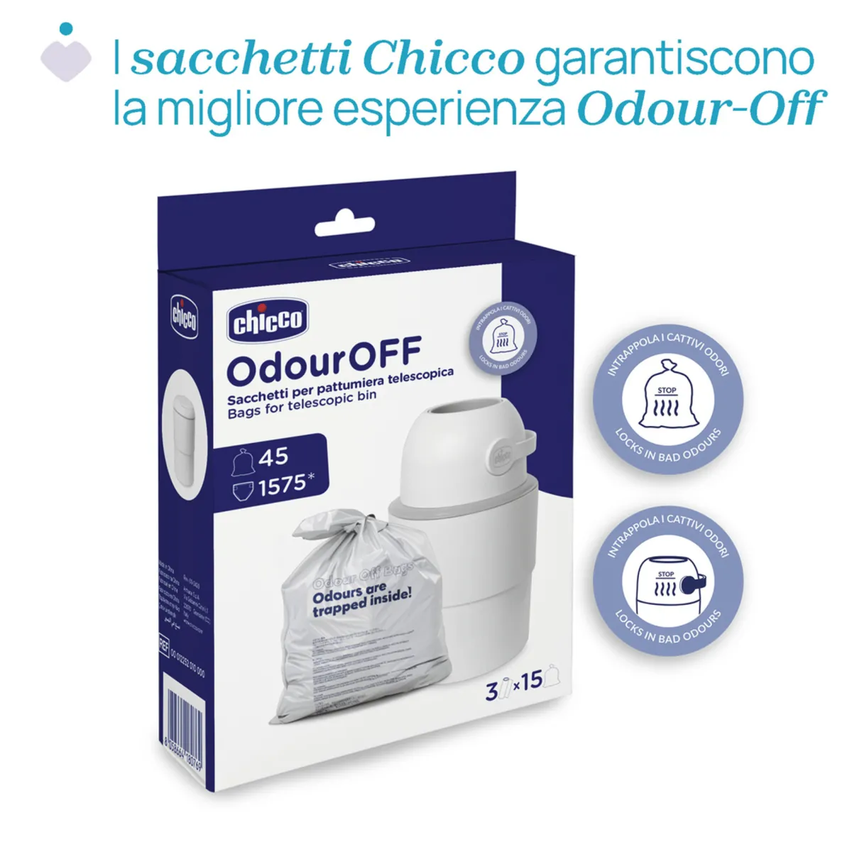 Chicco Odour off mangiapannolini telescopico –